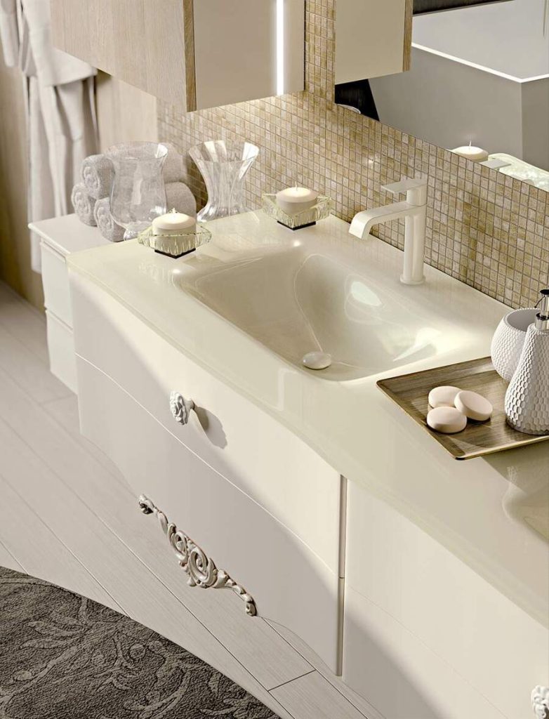 Elegant bathroom sink area