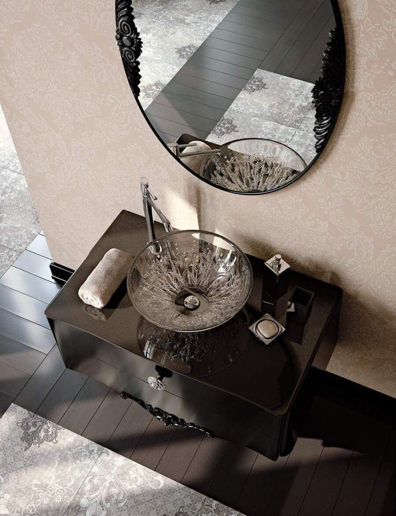 Elegant bathroom vanity setup