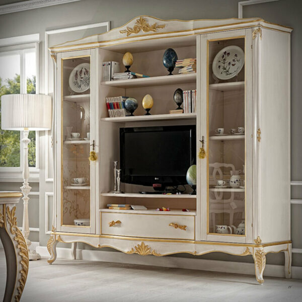 Elegant display cabinet with TV