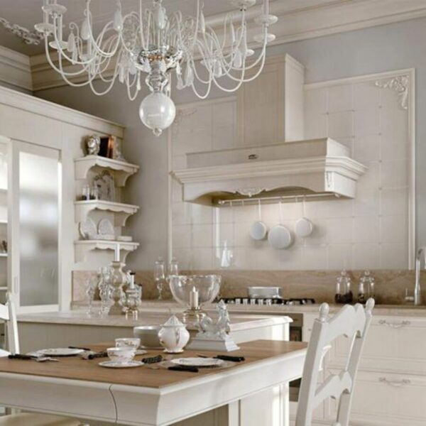 Elegant white kitchen design