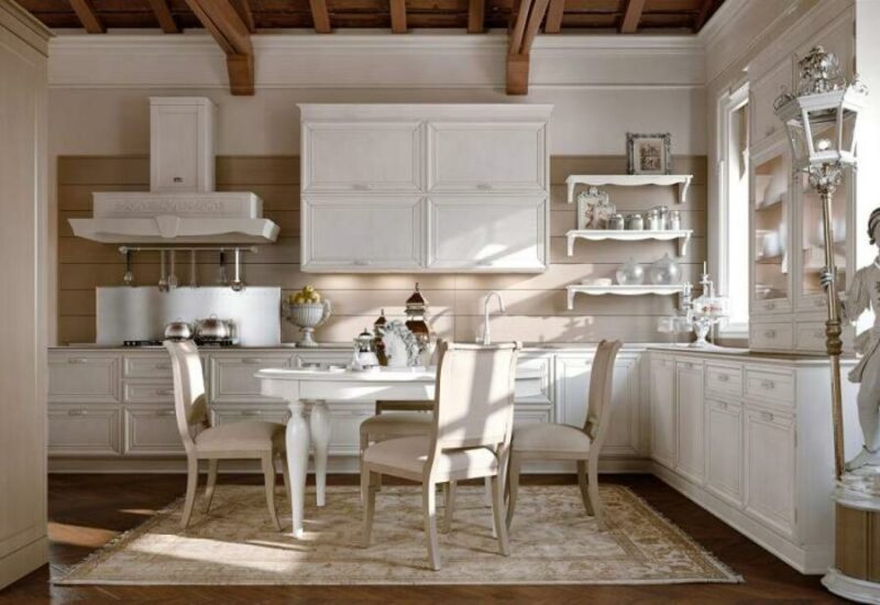 Elegant white kitchen interior