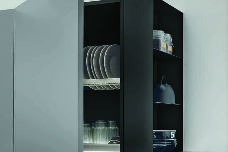 Kitchen cabinet with dishes