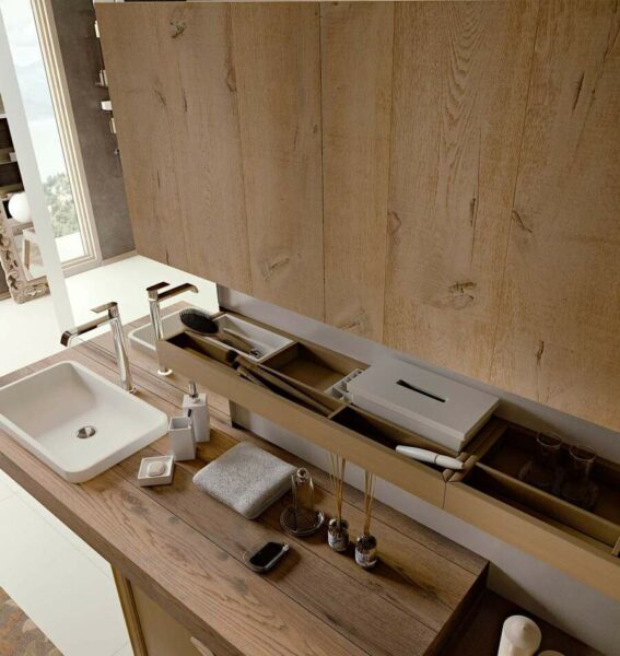 Modern bathroom sink and storage