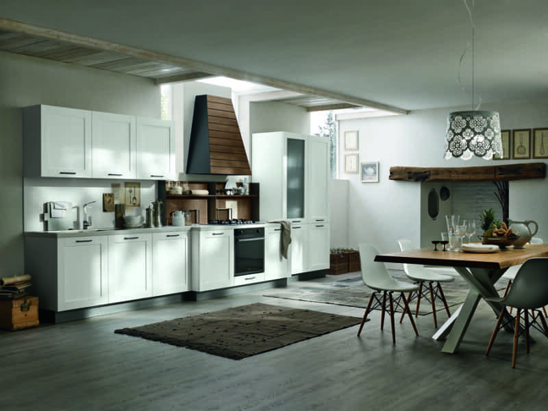 Modern kitchen and dining area