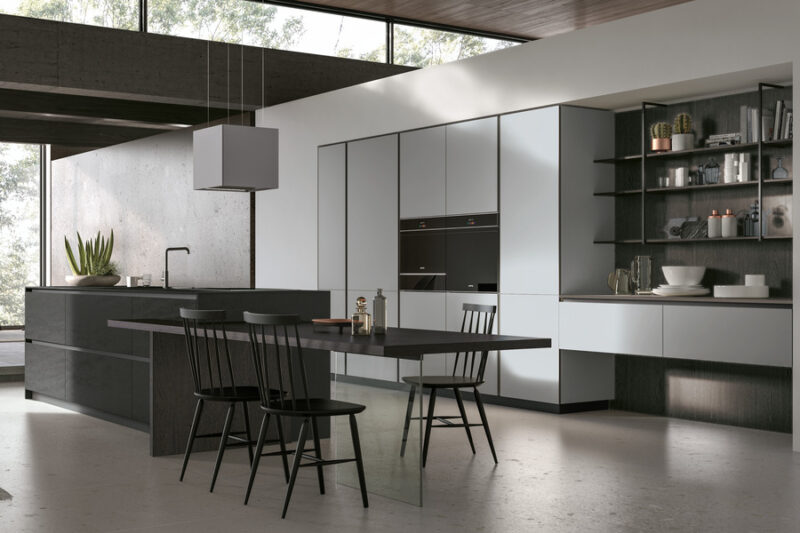 Modern kitchen with dining area (1)