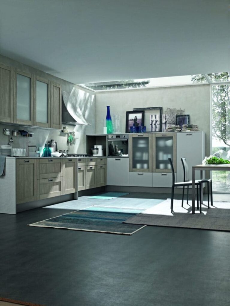 Modern kitchen with dining area (2)