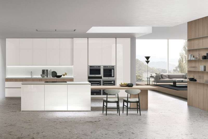 Modern kitchen with island seating