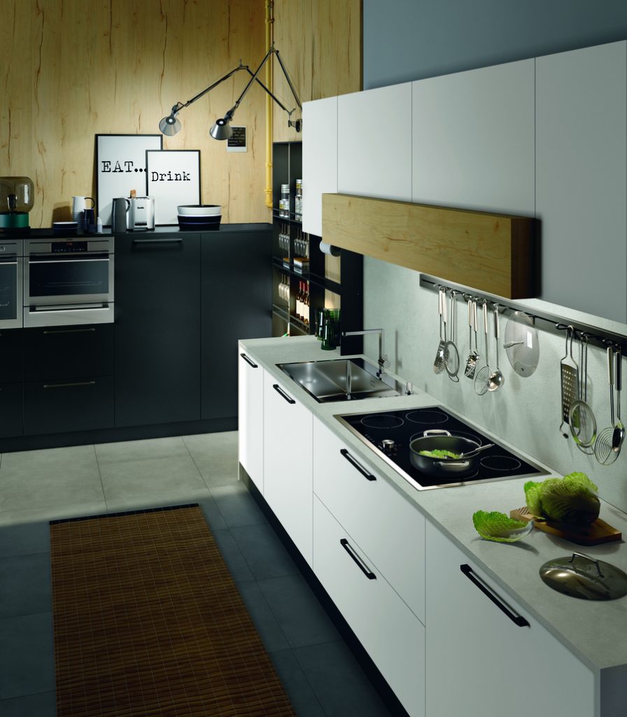 Modern kitchen with utensils