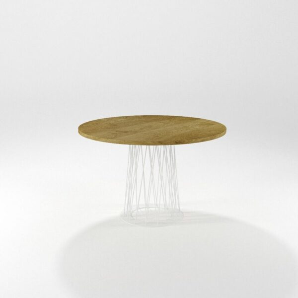 Round table with wire base