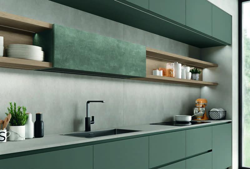 Modern green kitchen design