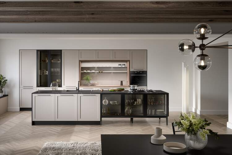 Modern kitchen with island counter