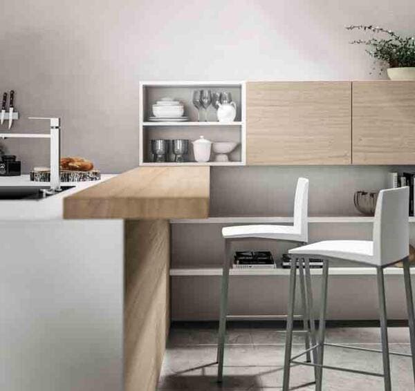 cucina cartesia home con sgabelli